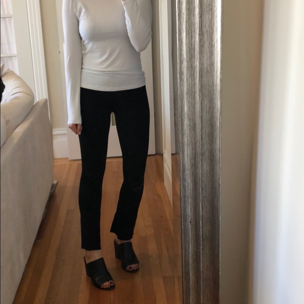 NWT Zara black stretchy kick flare pants